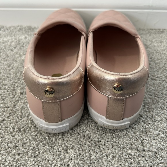 Nine West WNLACIE3 Pink Slip On Quilted Stitch Toe Flat Loafers Womens 9.5M‎ - Picture 3 of 6